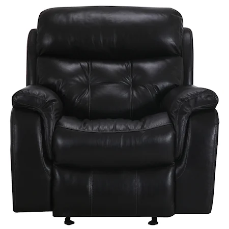 Casual Glider Recliner with Plush Pillow Padding